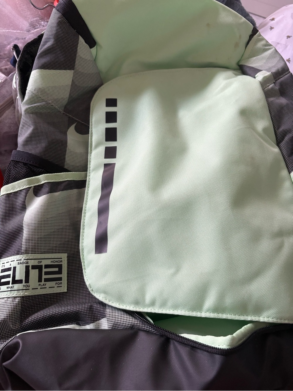 Nike Mint Green and Black Athletic Backpack